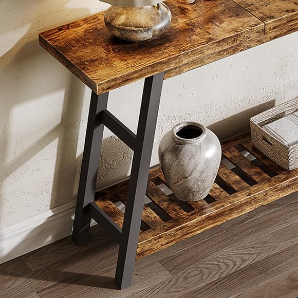 ChooChoo 70.9 Inch Long Console Tables for Entryway, Hallway Table, 2-Tier