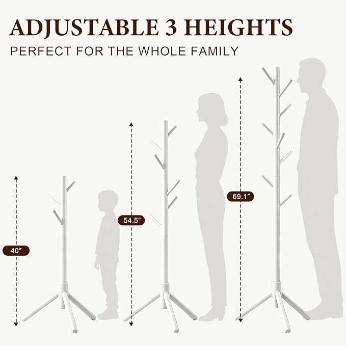 Wooden Coat Rack Freestanding