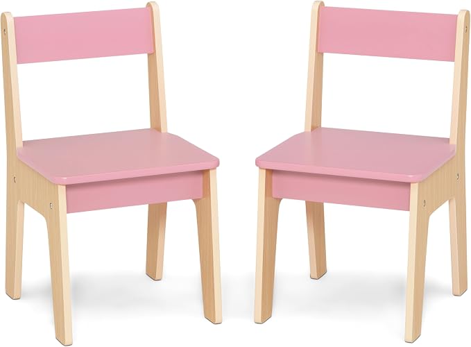 Delta Children - GapKids Table and 2 Chair Set with Paper Roll Holder - Greenguard Gold Certified, Blush Pink