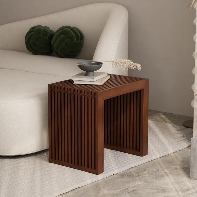 APRTAT Bamboo Dining Bench 17 Inch Indoor Wooden Shoe Benches for Entryway