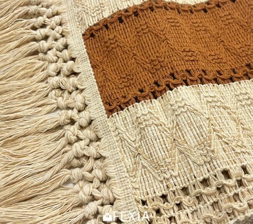 Boho Table Runner for Home Decor 12x60 Fall Coffee Table Decor Caramel