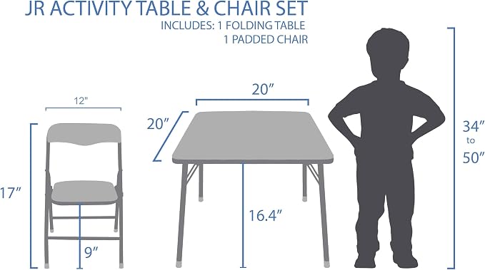 Mickey Mouse Table & Chair Set for Toddlers 24-48M, Includes 1 Table & 1 Chair [Amazon Exclusive] Table: 20"L x 20"W x 16.4"H, Chair: 12"L x 11.6"W x 17"H - Weight Limit: 70 lbs