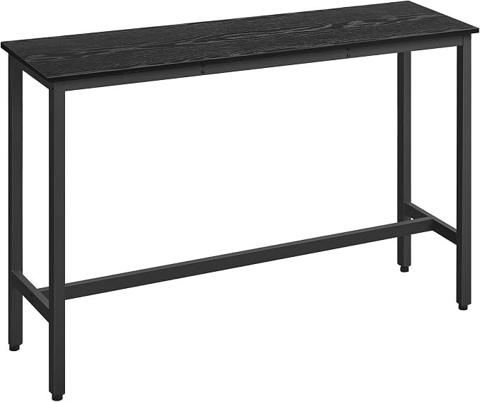 VASAGLE Bar Table, Narrow Long, High Top Pub Table, Steel Frame