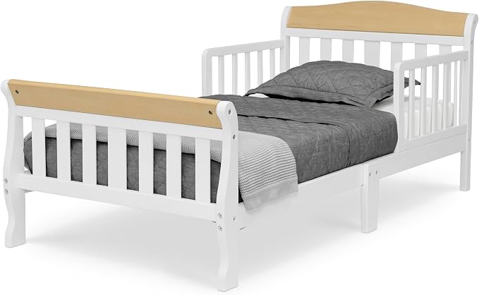 Delta Children Canton Toddler Bed, Bianca White/Natural