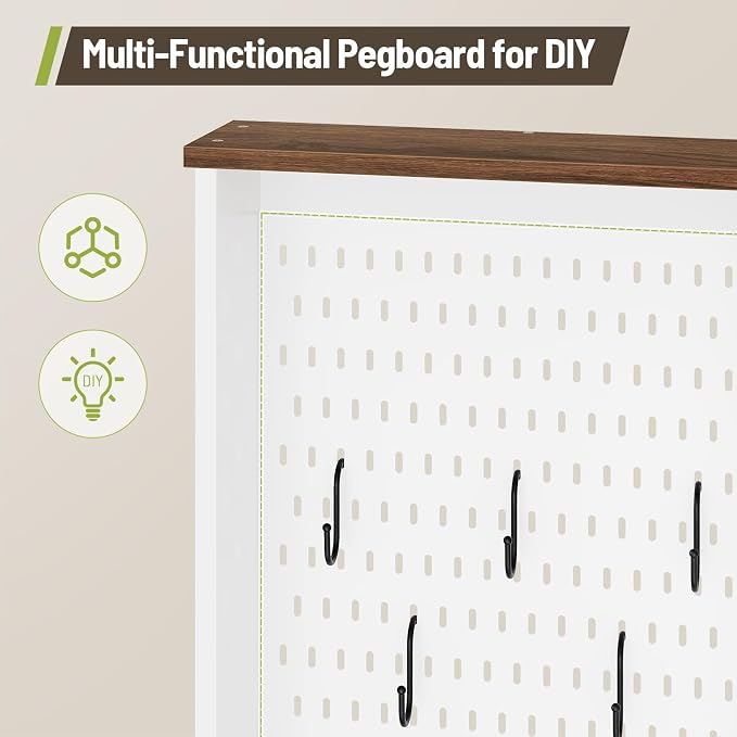Hall Tree with 2 Flip-Down Shoe Cabinet for Entryway