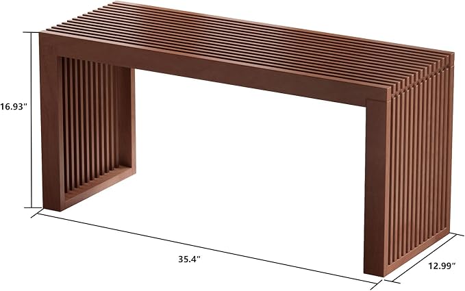 APRTAT Bamboo Dining Bench 35 Inch Indoor Wooden Shoe Benches for Entryway