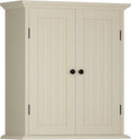 ChooChoo Bathroom Wall Cabinet, Over The Toilet Space Saver Storage Cabinet, Medicine Cabinet with 2 Door and Adjustable Shelves, Cupboard, Cream Yellow