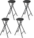 Goplus 4 Pack Folding Stool 27.5" Counter Height Backless Bar Chair