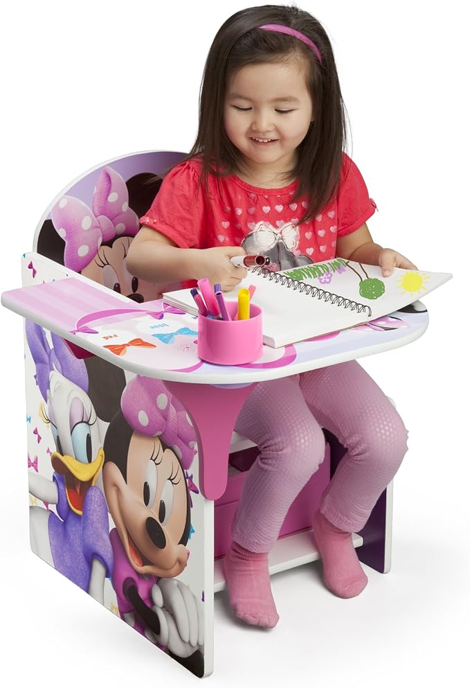 Delta Children Chair Desk With Storage Bin, Disney Minnie Mouse