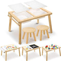 WINGYZ Sensory Table and 2 Chairs Set, Toddler Table with 3 Storage Bin FSC