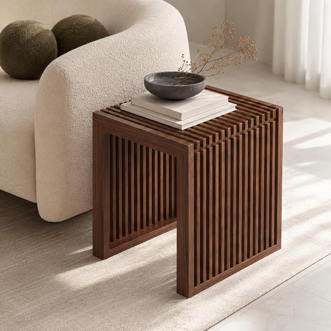 APRTAT Bamboo Dining Bench 17 Inch Indoor Wooden Shoe Benches for Entryway