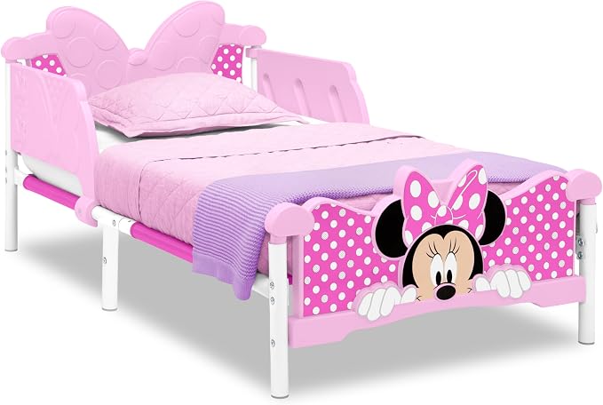 Delta Children Minnie Mouse 3D Toddler Bed, Pink