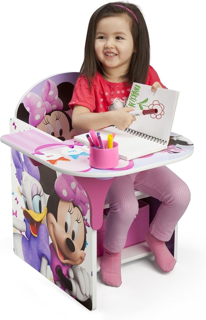 Delta Children Chair Desk With Storage Bin, Disney Minnie Mouse