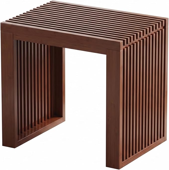 APRTAT Bamboo Dining Bench 17 Inch Indoor Wooden Shoe Benches for Entryway