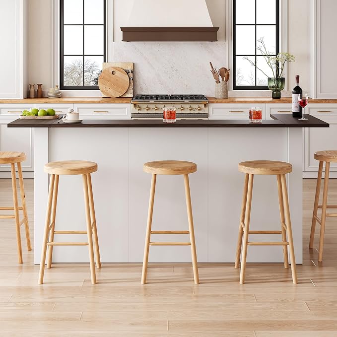86.6" Large Kitchen Island with Trash Can Storage, White