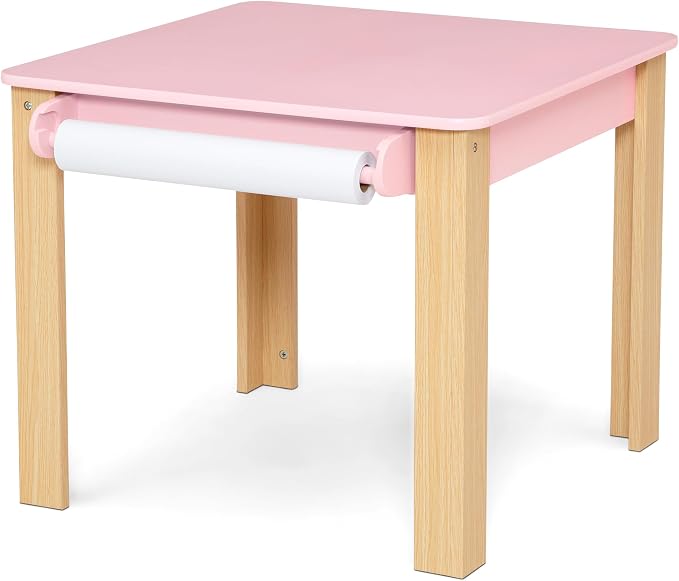 Delta Children - GapKids Table and 2 Chair Set with Paper Roll Holder - Greenguard Gold Certified, Blush Pink