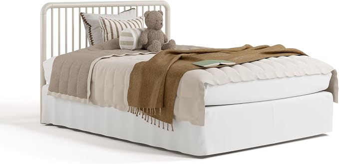 Storkcraft Porto 5-in-1 Convertible Crib and Toddler Guardrail, Frosted Oat