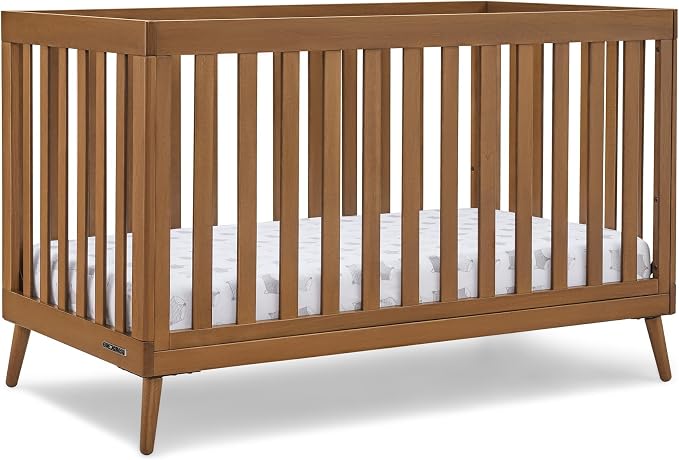 Delta Children Essex 4-in-1 Baby Crib & Mattress, Chestnut