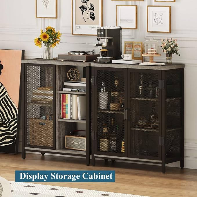BON AUGURE Liquor Cabinet Bar for Home, Coffee Storage Cabinet