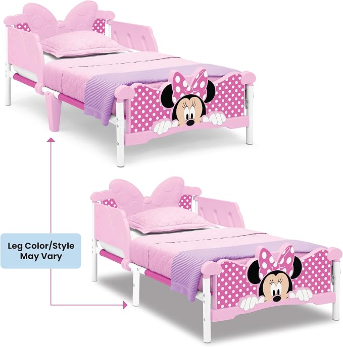Delta Children Minnie Mouse 3D Toddler Bed, Pink