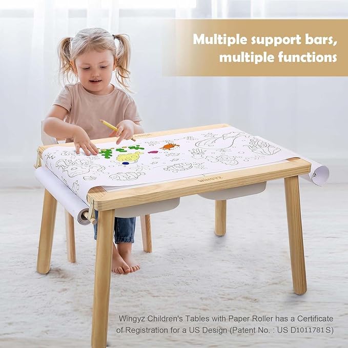 WINGYZ Sensory Table for Toddlers, Kids Table with 3 Storage Bins FSC Safe