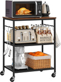 Homleke 3-Tier Rolling Kitchen Microwave Cart, Utility Cart
