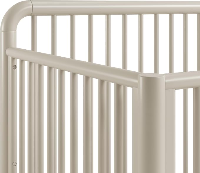 Storkcraft Porto 5-in-1 Convertible Crib and Toddler Guardrail, Frosted Oat