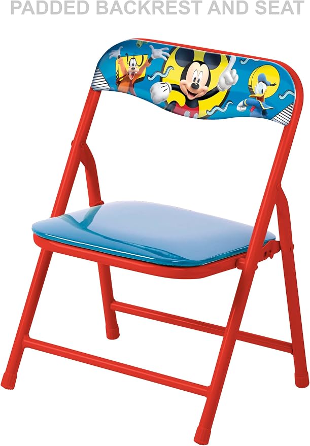 Mickey Mouse Table & Chair Set for Toddlers 24-48M, Includes 1 Table & 1 Chair [Amazon Exclusive] Table: 20"L x 20"W x 16.4"H, Chair: 12"L x 11.6"W x 17"H - Weight Limit: 70 lbs