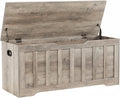 VANKILEY 43.3" Storage Chest Extra Large, Storage Bench.(Greige)