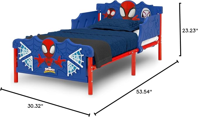 Delta Children Spidey and His Amazing Friends 3D Toddler Bed, Blue