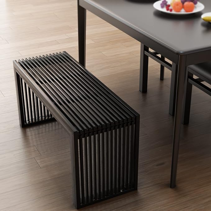 APRTAT Bamboo Dining Bench 35 Inch Indoor Wooden Shoe Benches for Entryway