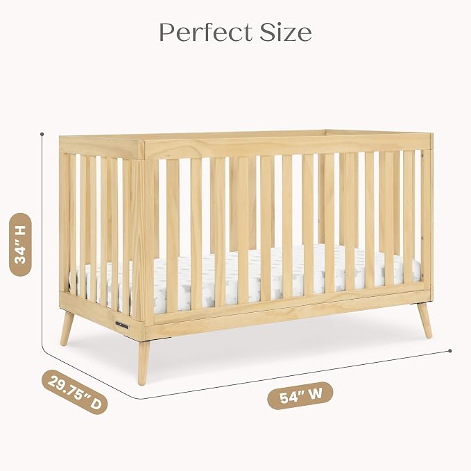 Delta Children Essex 4-in-1 Baby Crib & Mattress, Natural