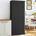 ARTPOWER 72" Tall Kitchen Pantry Storage Cabinet with Drawer and Adjustable Shelves, Pantry Cabinet for Kitchen, Bathroom or Hallway, Black