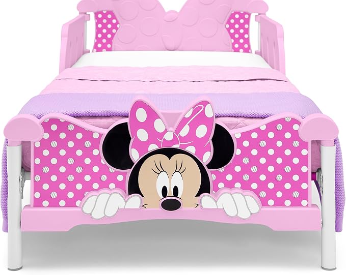 Delta Children Minnie Mouse 3D Toddler Bed, Pink