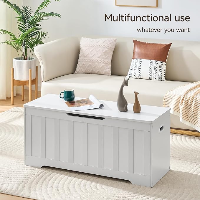 VANKILEY 43.3" Storage Chest Extra Large, Storage Bench.(White)