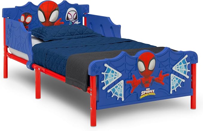 Delta Children 3D Toddler Bed & Mattress, Spidey and His Amazing Friends