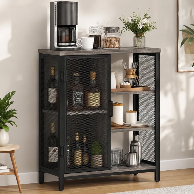 BON AUGURE Liquor Cabinet Bar for Home, Coffee Storage Cabinet