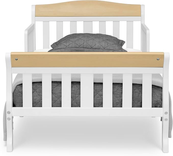 Delta Children Canton Toddler Bed, Bianca White/Natural