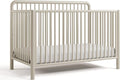 Storkcraft Porto 5-in-1 Convertible Crib and Toddler Guardrail, Frosted Oat