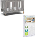 Delta Children Essex 4-in-1 Baby Crib & Mattress, Grey/Natural