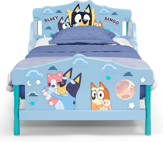 Delta Children 3D Toddler Bed & Mattress, Bluey