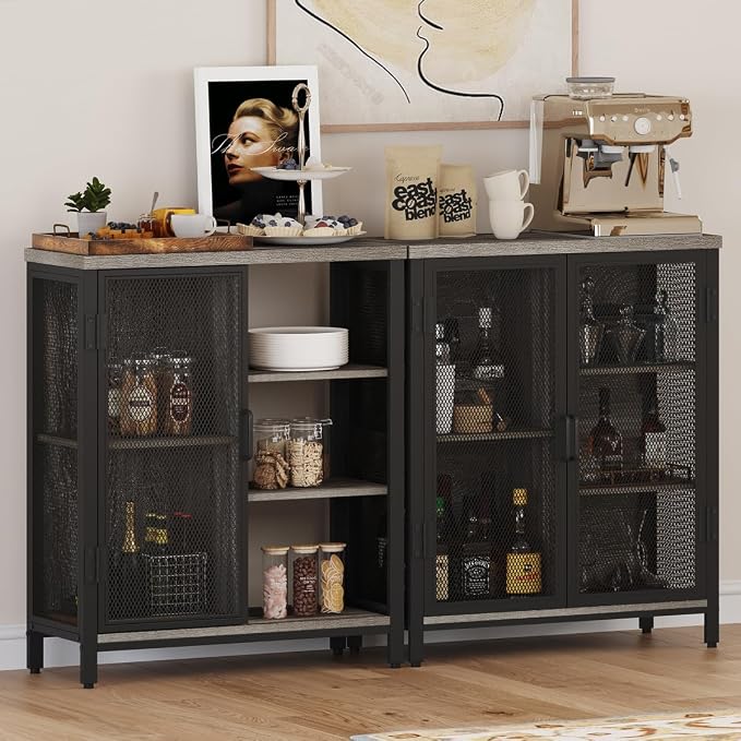 BON AUGURE Liquor Cabinet Bar for Home, Coffee Storage Cabinet