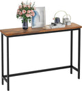 VASMIA Console Table, Entryway Table, Narrow Sofa Table, 39" Hallway Table for Entryway, Living Room, Bedroom, Foyer, Rustic Brown and Black