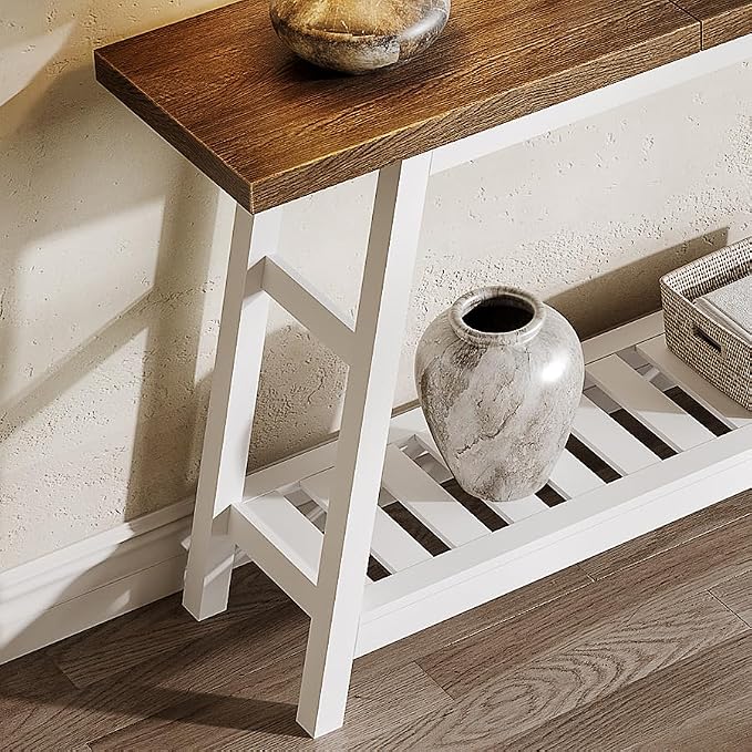 ChooChoo 70.9 Inch Long Console Tables for Entryway, Hallway Table, 2-Tier