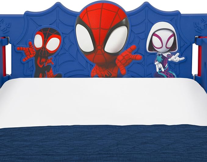 Delta Children 3D Toddler Bed & Mattress, Spidey and His Amazing Friends