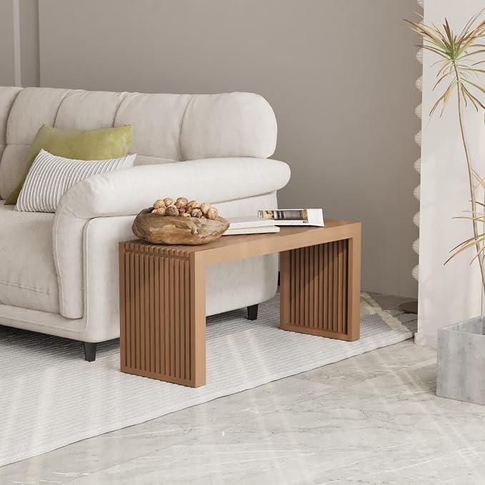 APRTAT Bamboo Dining Bench 35 Inch Indoor Wooden Shoe Benches for Entryway