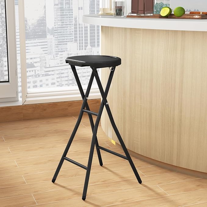 Goplus 3 Pack Folding Stool 27.5" Counter Height Backless Bar Chair
