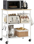 Homleke 3-Tier Rolling Kitchen Microwave Cart, Utility Cart