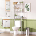 AmazerBath Bamboo Over The Toilet Storage Shelf, 3-Tier Bathroom Over Toilet Organizer Rack, Over Toilet Shelf, Space Saver, White