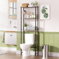 AmazerBath Bamboo Over The Toilet Storage Shelf, 3-Tier Over Toilet Bathroom Organizer Rack, Bathroom Shelves Over Toilet, Space Saver, Espresso